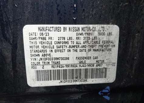 2024 Nissan Ariya Platinum+ z USA, uszkodzony, nr VIN JN1DF0CD3RM730296